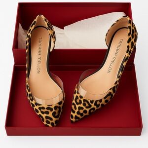 ✨ Tamara Mellon Leopard Haircalf Flats – Size 38.5 (Excellent Condition w/ Box)
